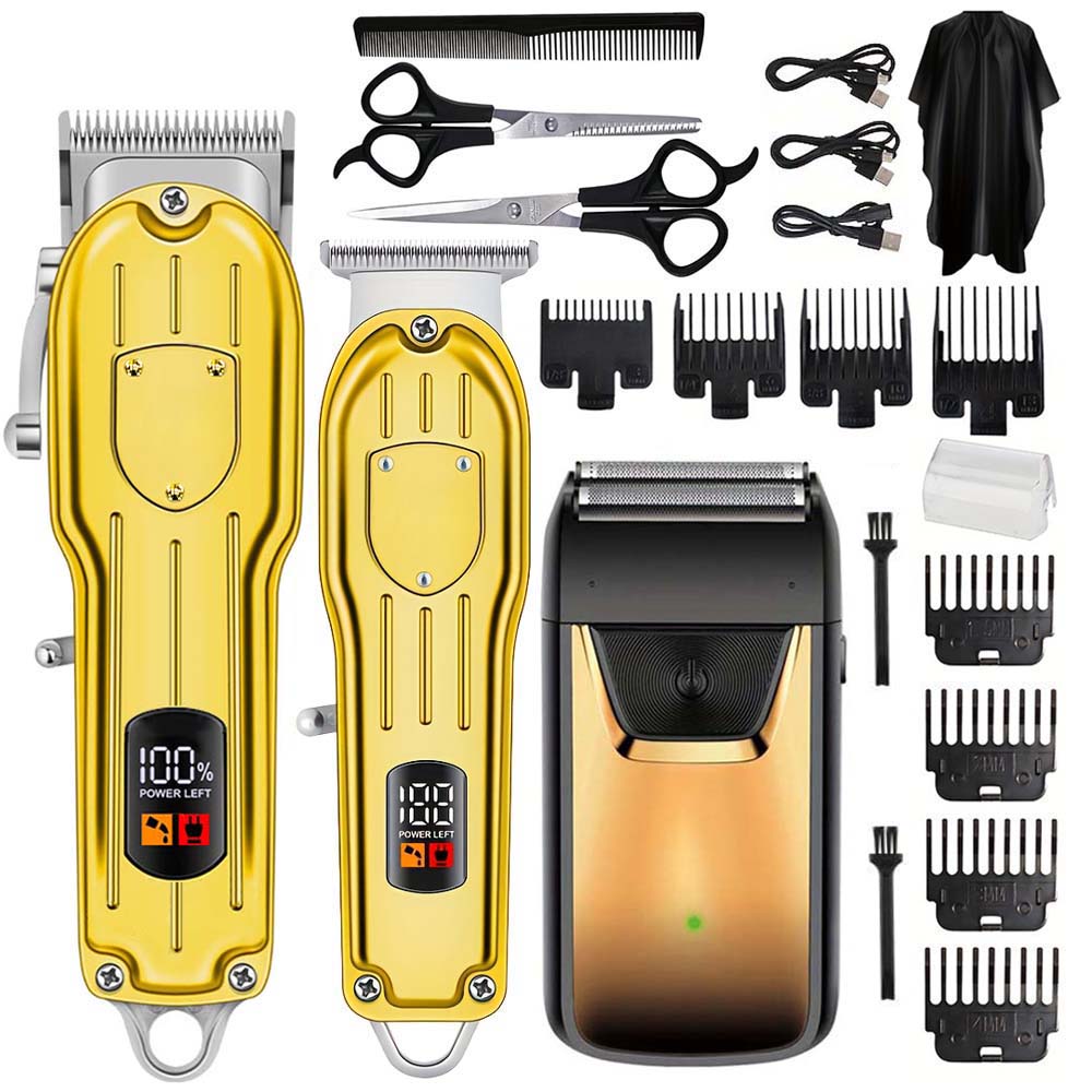 Men'S Grooming Set - Professional Hair Clipper Set with LCD