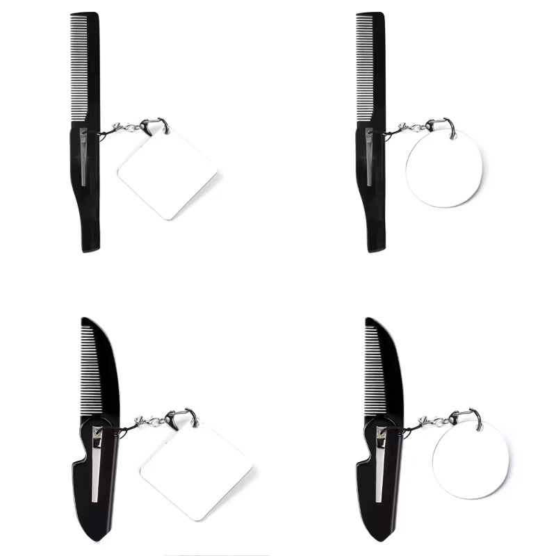 Men'S Grooming Mirror - Portable Folding Beard Comb for Men