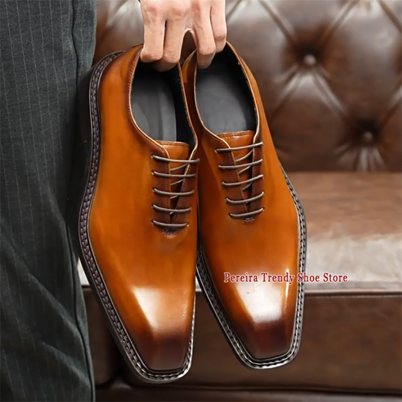 Men's Business Dress Shoes Squ - Men'S Grooming Oxford 评论和价格