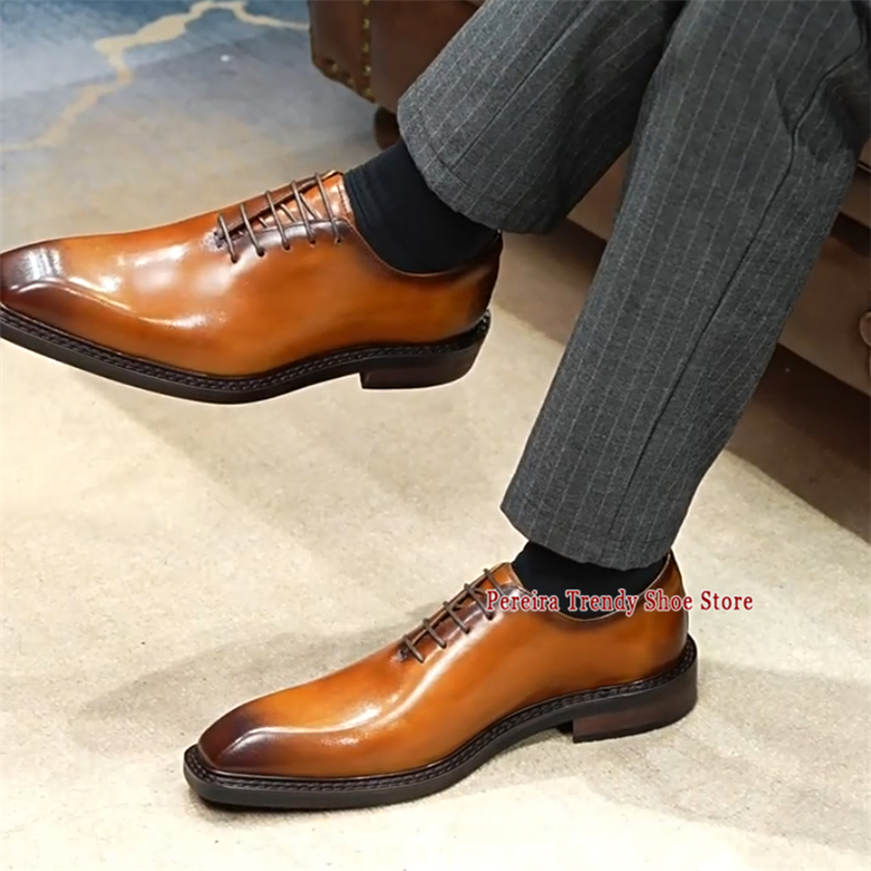 Men's Business Dress Shoes Squ - Men'S Grooming Oxford 评论和价格