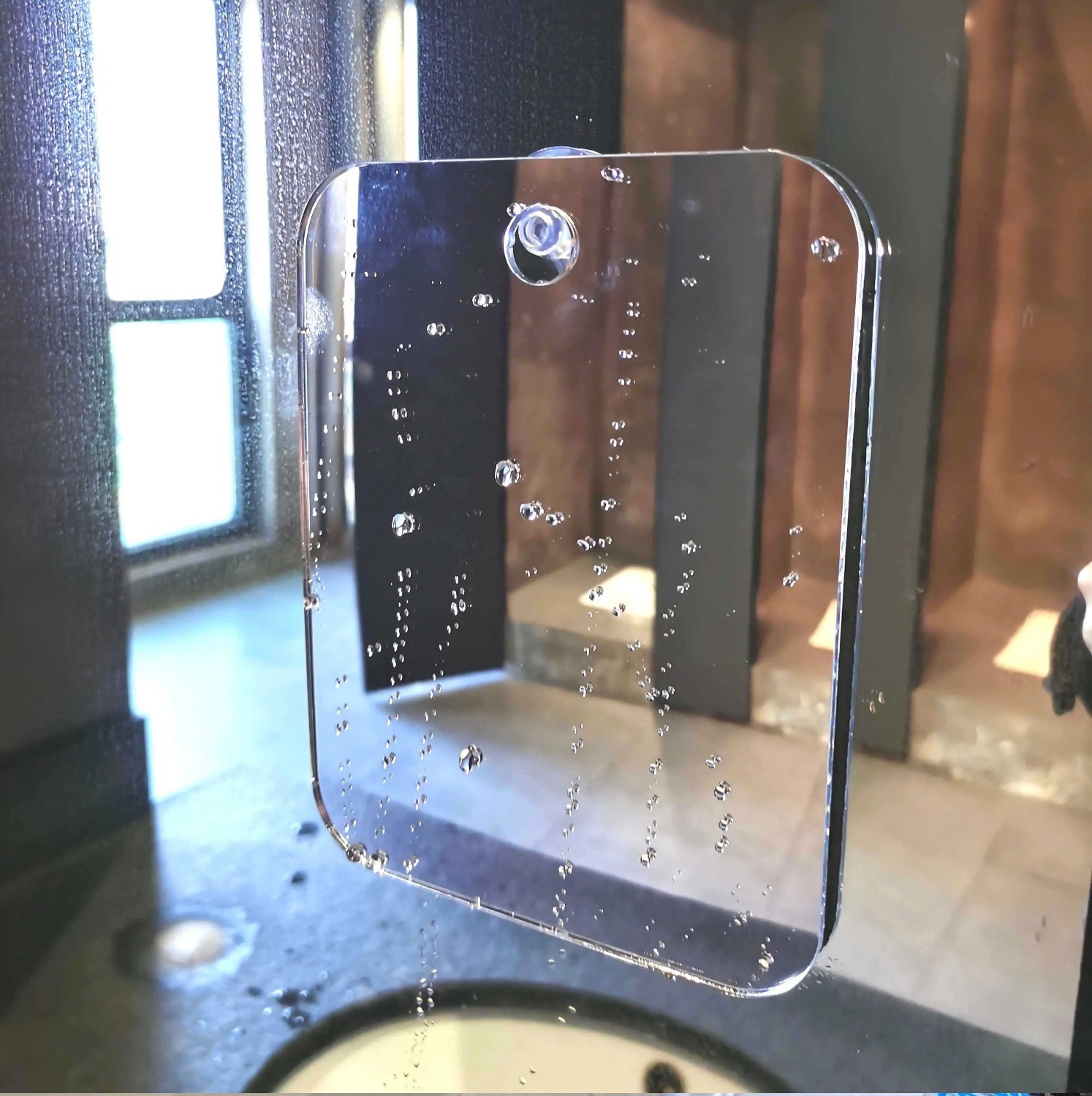 HTMCK Acrylic Shower Mirror wi - Men'S Grooming Mirror 评论和价格