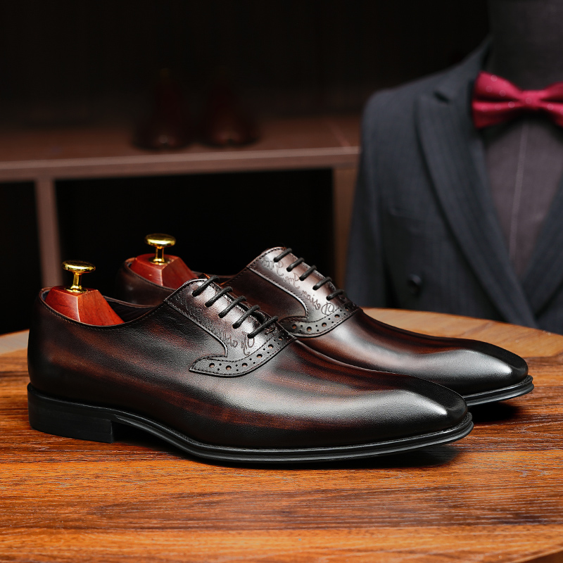 Pointed Toe Oxford Shoes Briti - Men'S Grooming Oxford 评论和价格