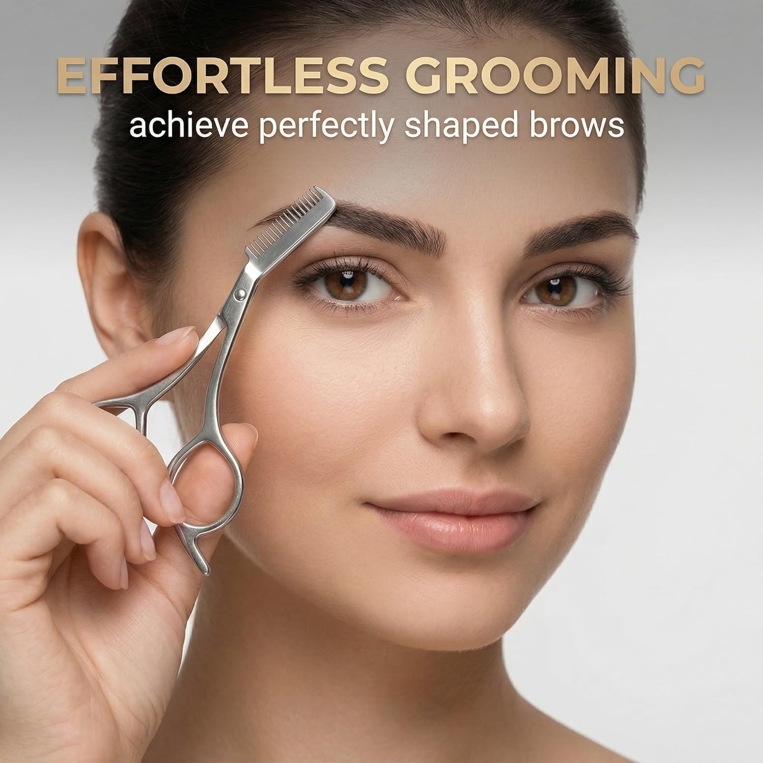 Stainless Steel Eyebrow Scisso - Men'S Grooming Mirror 评论和价格