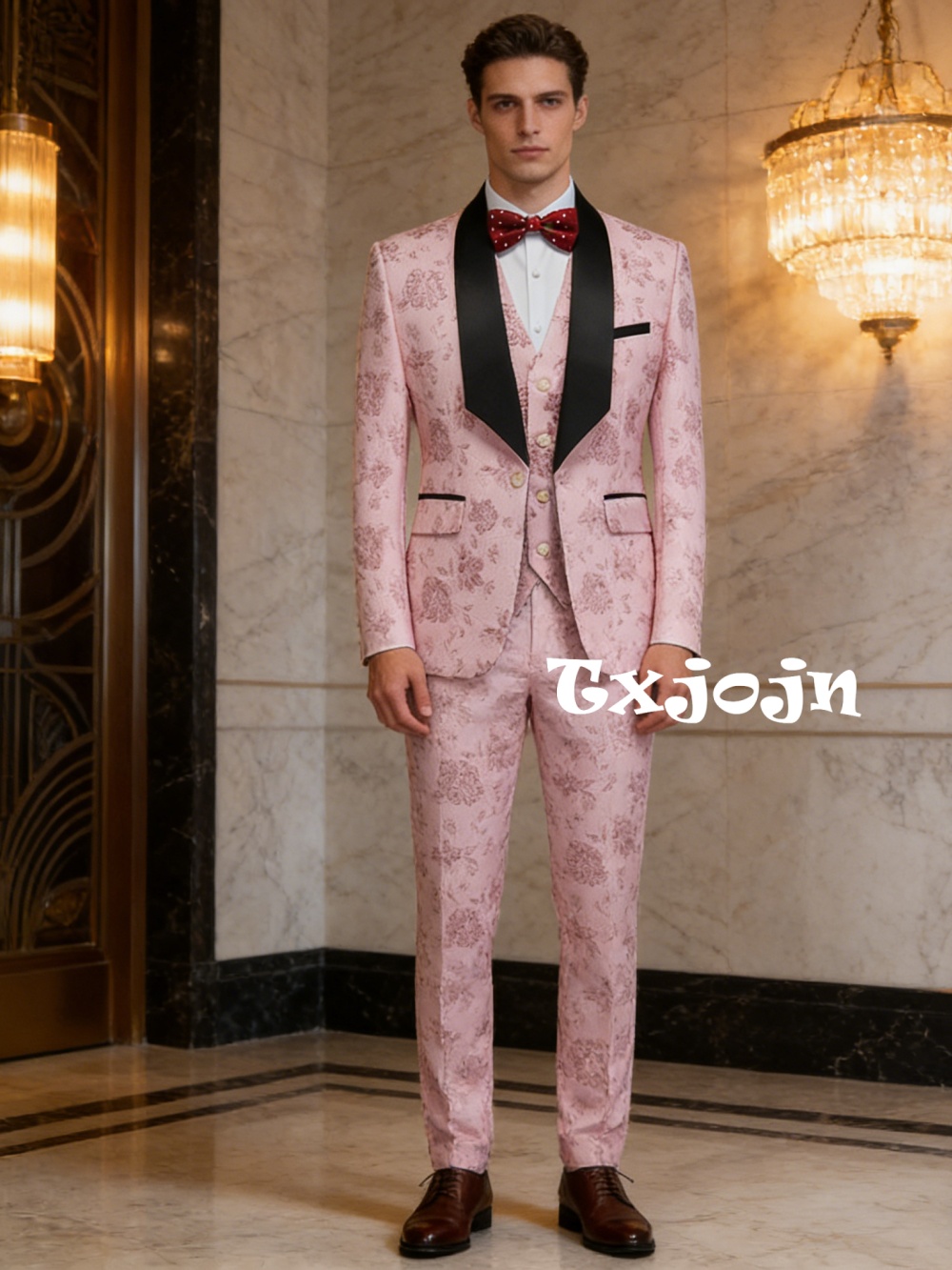 Luxurious Patterned Suit Set 3 - Mens Grooming On Sale 评论和价格