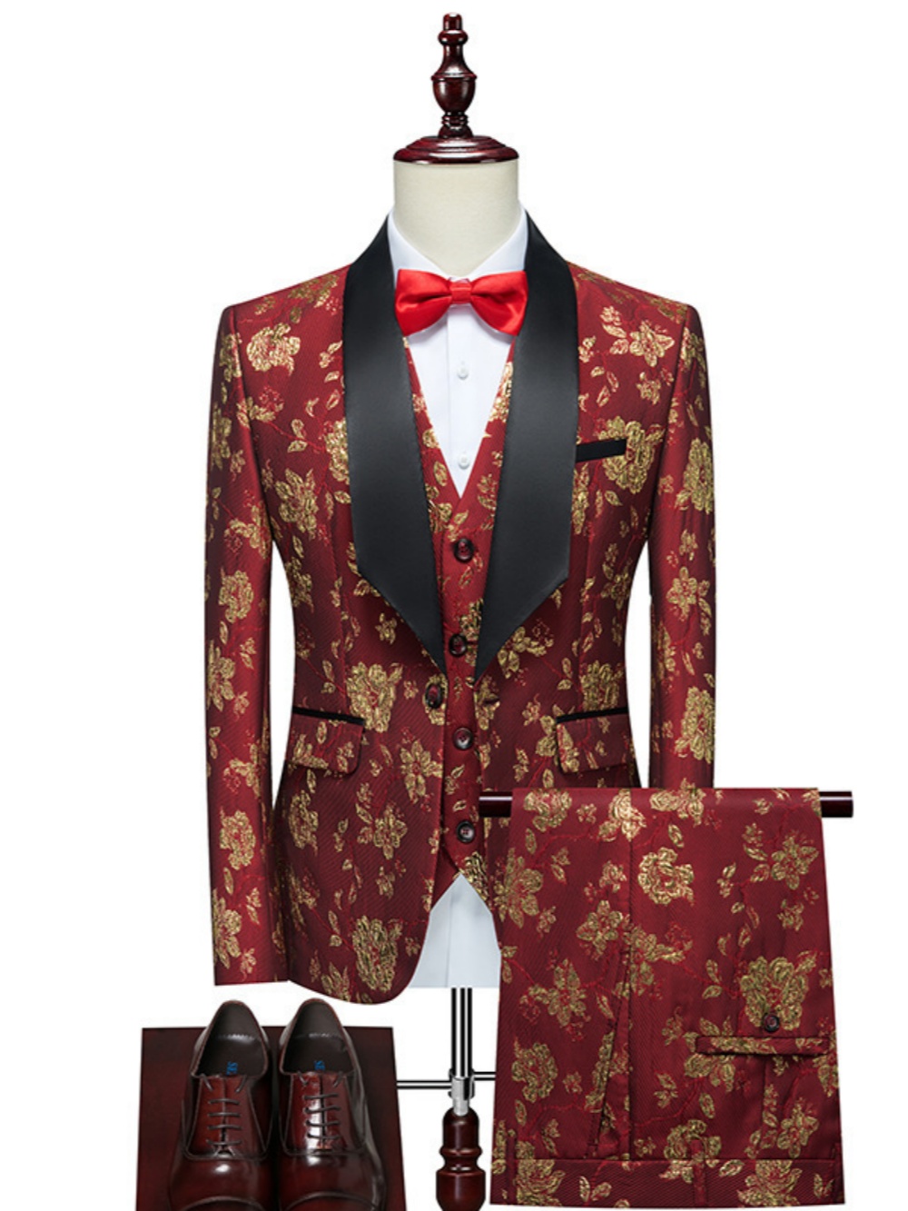 Luxurious Patterned Suit Set 3 - Mens Grooming On Sale 评论和价格